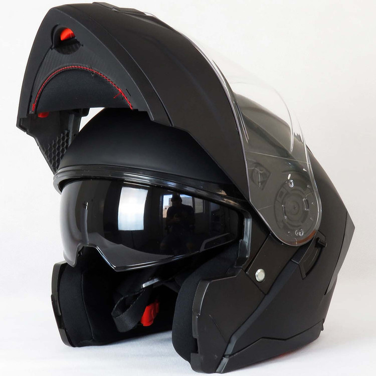 کلاه کاسکت فک متحرک رادین مدل Shadow Black